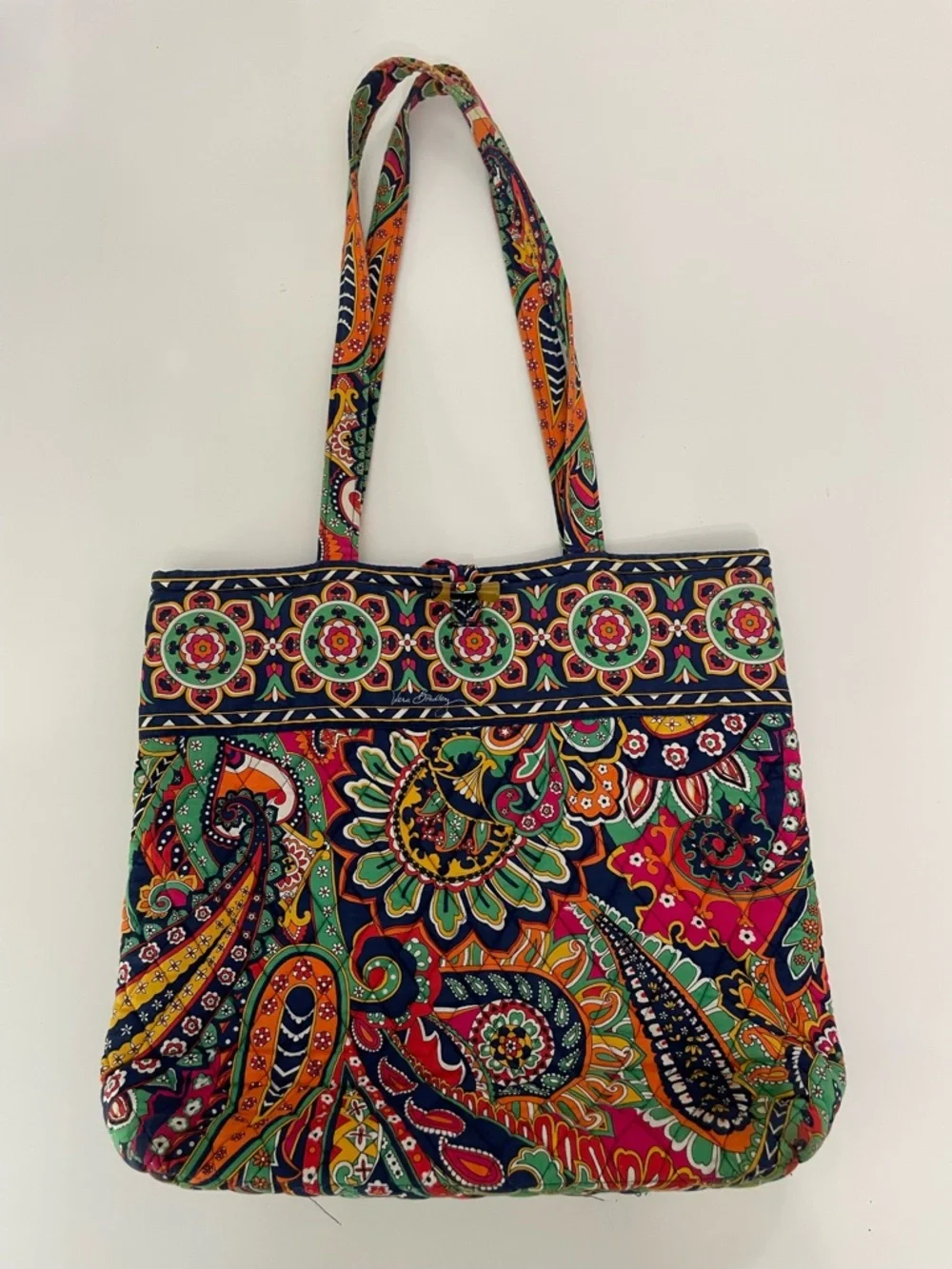 Vera Bradley Venetian Paisley Quilted Tote Shoulder Bag Travel Preppy Boho